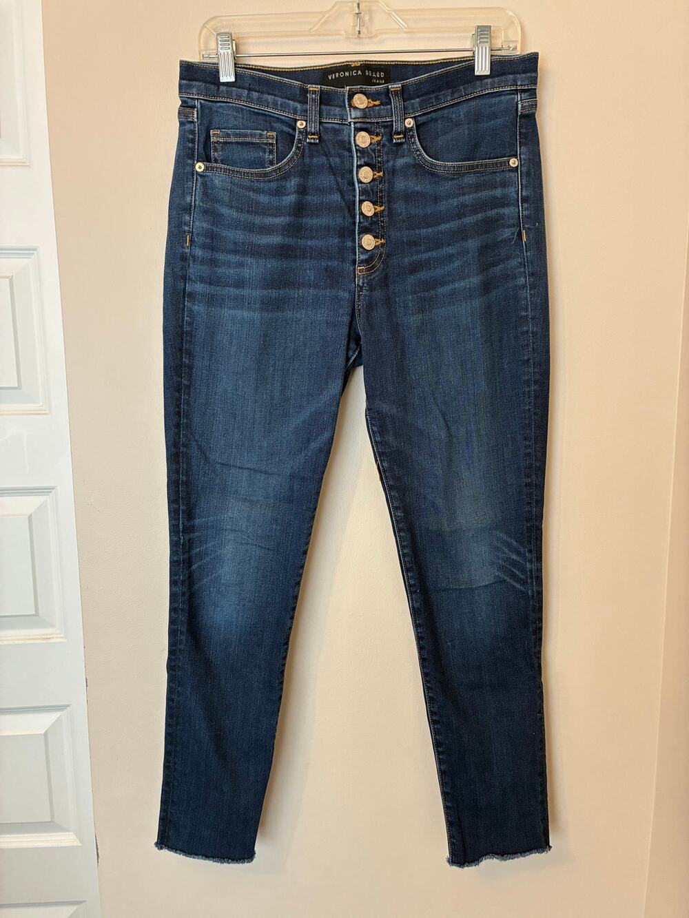 Veronica Beard 10" High Rise Skinny Jeans Debbie Dark Wash Size 29 Women's 8